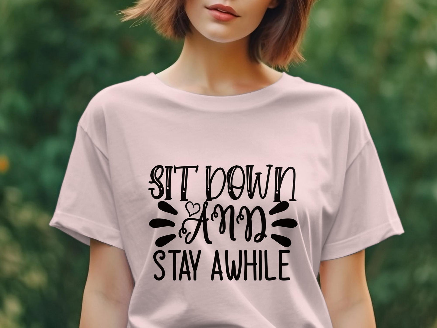 sit down and stay awhile awesome Women's t-shirt - Premium t-shirt from MyDesigns - Just $19.95! Shop now at Lees Krazy Teez