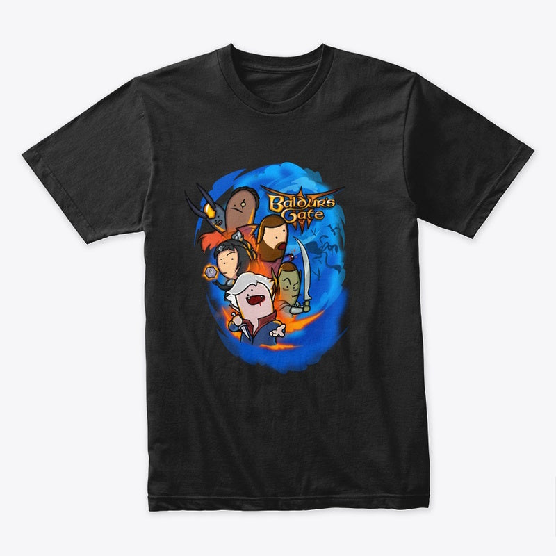 Baldurs gate cartoon awesome unisex t-shirt - Premium t-shirt from MyDesigns - Just $16.95! Shop now at Lees Krazy Teez