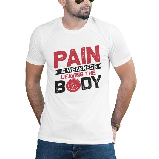 Pain Is Weakness Leaving the Body bodybuilding t-shirt - Premium t-shirt from MyDesigns - Just $19.95! Shop now at Lees Krazy Teez
