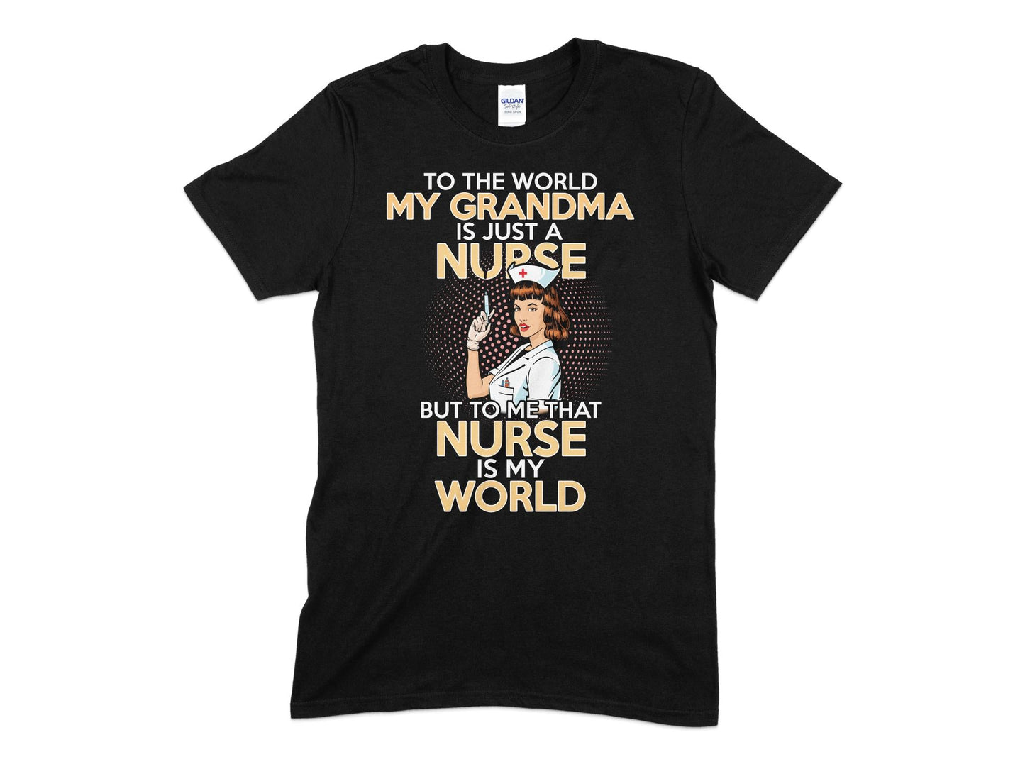 To the world my Grandma is just a nurse t-shirt - Premium t-shirt from MyDesigns - Just $19.95! Shop now at Lees Krazy Teez