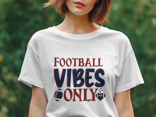 Football vibes only Women's Ladies t-shirt - Premium t-shirt from MyDesigns - Just $19.95! Shop now at Lees Krazy Teez