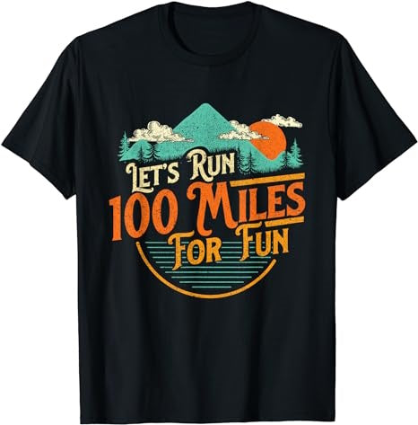 Let's Run 100 Miles For Fun - 50k Ultramarathon Trail Runner T-Shirt - Premium t-shirt from MyDesigns - Just $19.95! Shop now at Lees Krazy Teez