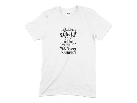 God is in control and his timing is perfect christian t-shirt - Premium t-shirt from MyDesigns - Just $21.95! Shop now at Lees Krazy Teez