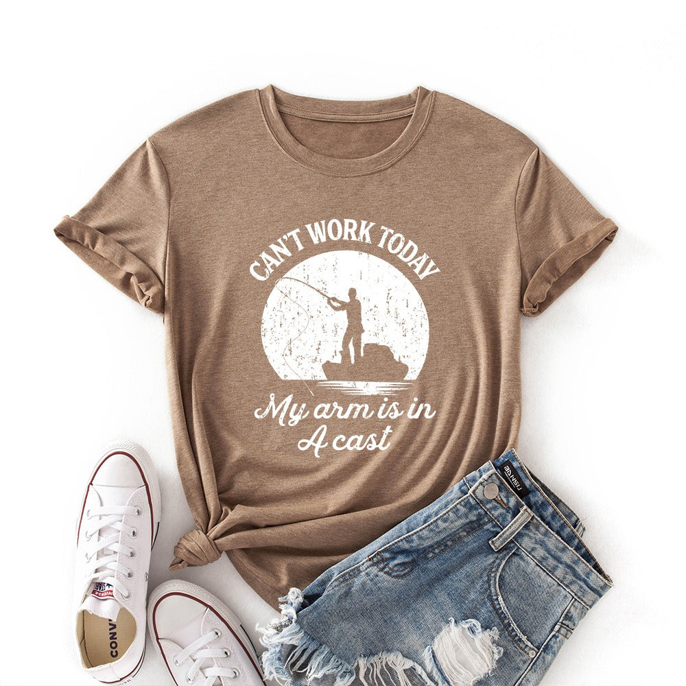 Can't work today my arm is in a cast - Funny Womens fishing t-shirts - Premium t-shirt from eprolo - Just $19.95! Shop now at Lees Krazy Teez