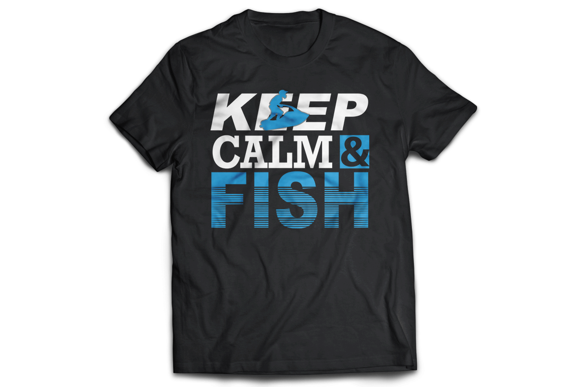 Keep calm and fish t-shirt - Premium t-shirt from MyDesigns - Just $21.95! Shop now at Lees Krazy Teez