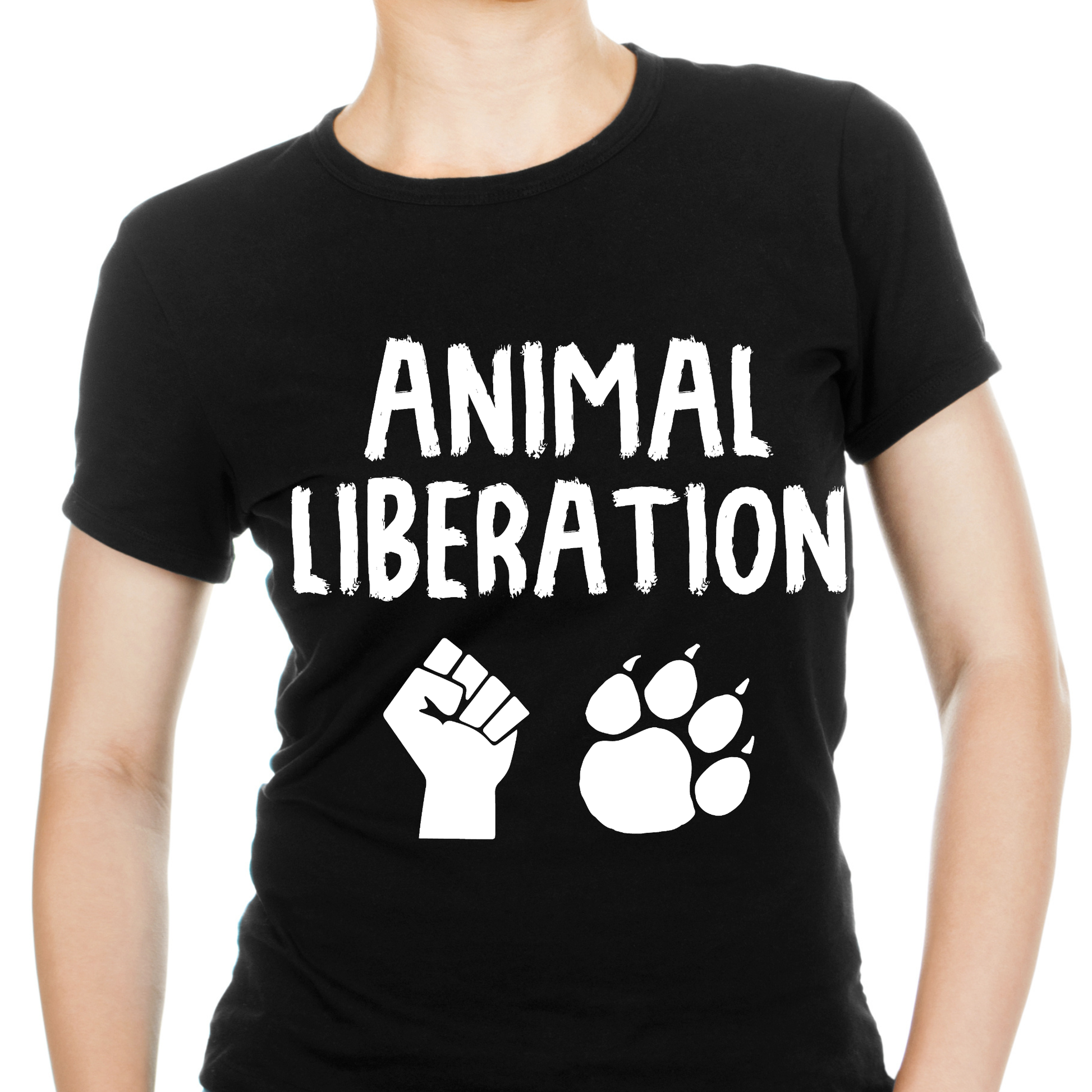Animal liberation awesome Women's Vegan t-shirt - Premium t-shirt from MyDesigns - Just $21! Shop now at Lees Krazy Teez