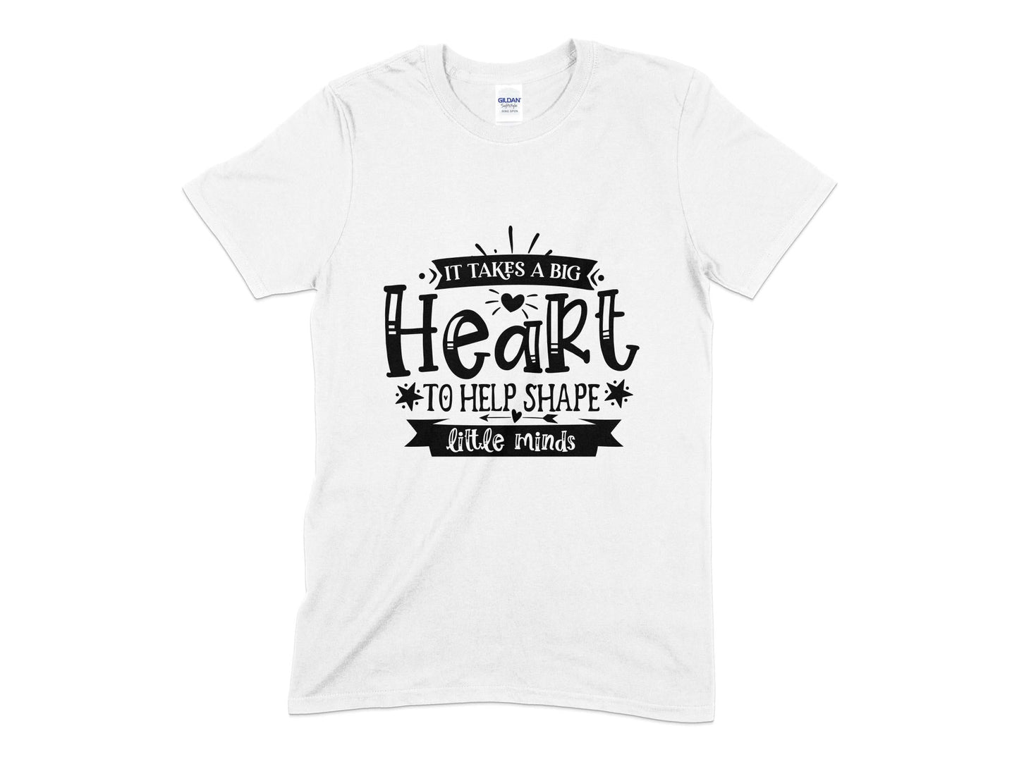 It takes a big heart to help shape little minds Unisex Men's Women's t-shirt - Premium t-shirt from MyDesigns - Just $19.95! Shop now at Lees Krazy Teez