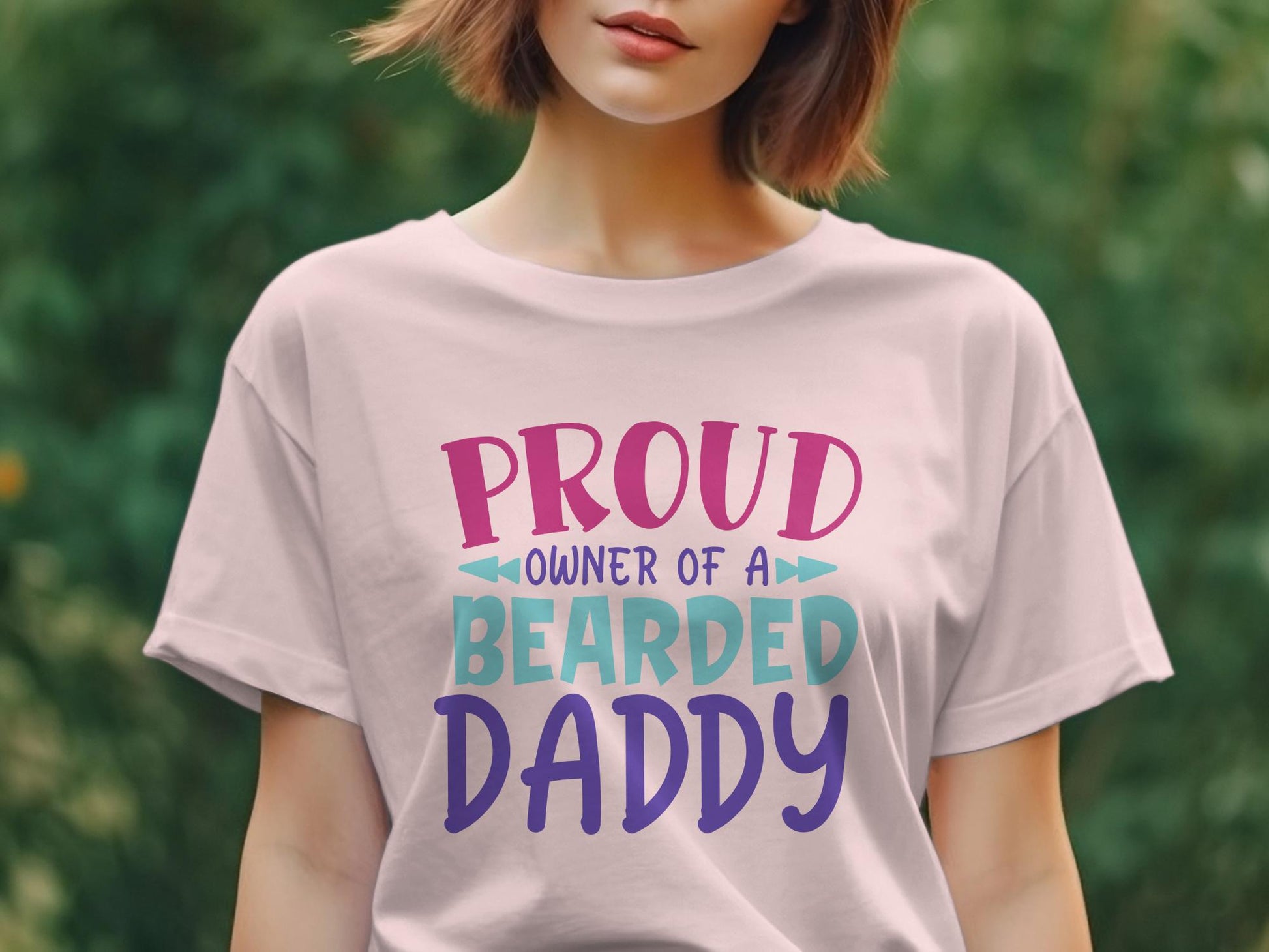 proud owner of a bearded daddy Women's awesome tee - Premium t-shirt from MyDesigns - Just $19.95! Shop now at Lees Krazy Teez