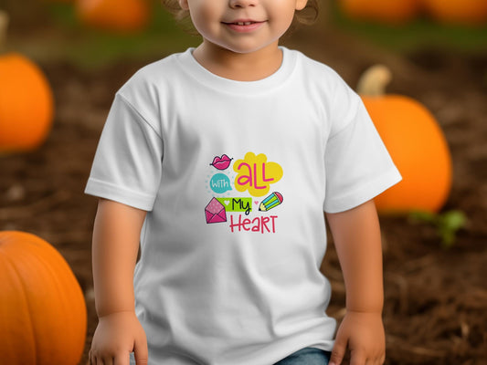 With all my heart unisex youth t-shirt - Premium t-shirt from MyDesigns - Just $19.95! Shop now at Lees Krazy Teez