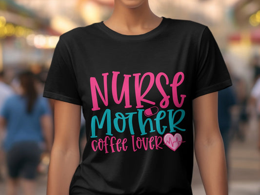Nurse Mother Coffee Lover awesome Women's t-shirt - Premium t-shirt from MyDesigns - Just $19.95! Shop now at Lees Krazy Teez