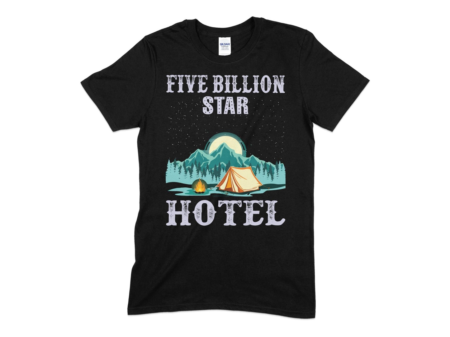 Five billion star hotel hiking camping t-shirt - Premium t-shirt from MyDesigns - Just $19.95! Shop now at Lees Krazy Teez