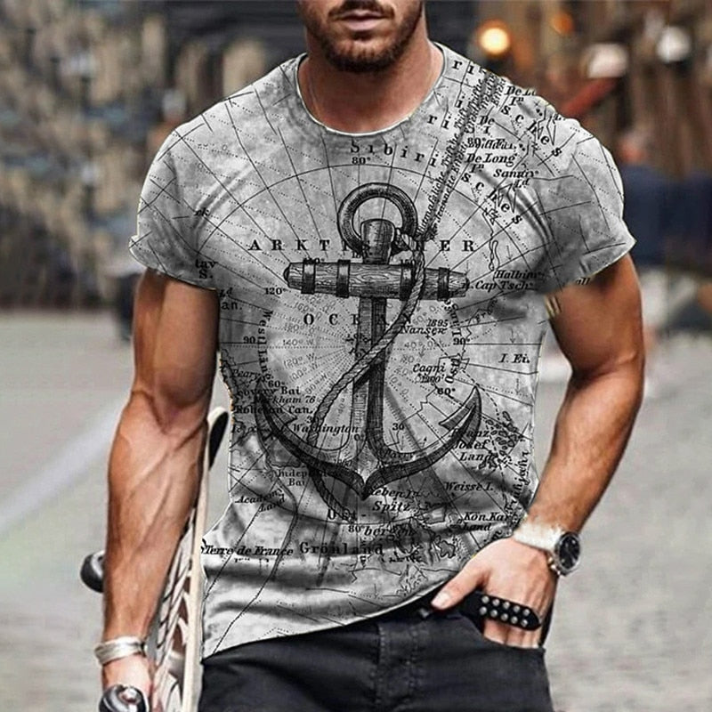 Stylish Streetwear: New Summer Collection of Men's Printed Oversized T-Shirts - Premium t-shirt from eprolo - Just $24.95! Shop now at Lees Krazy Teez