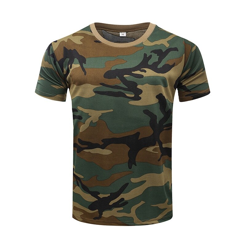 Rapid Dry Camo Tactical Shirt: Short Sleeve Men's for Hiking and Hunting - Premium t-shirt from eprolo - Just $24.95! Shop now at Lees Krazy Teez