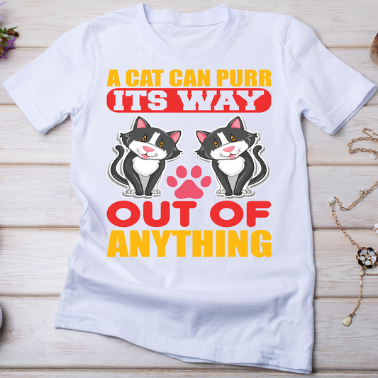 A cat can purr its way out of anything Women's animal t-shirt - Premium t-shirt from Lees Krazy Teez - Just $21.95! Shop now at Lees Krazy Teez