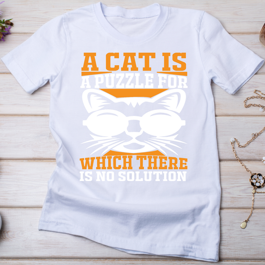 A cat is a puzzle for which there is no solution animal t-shirt - Premium t-shirt from Lees Krazy Teez - Just $21.95! Shop now at Lees Krazy Teez