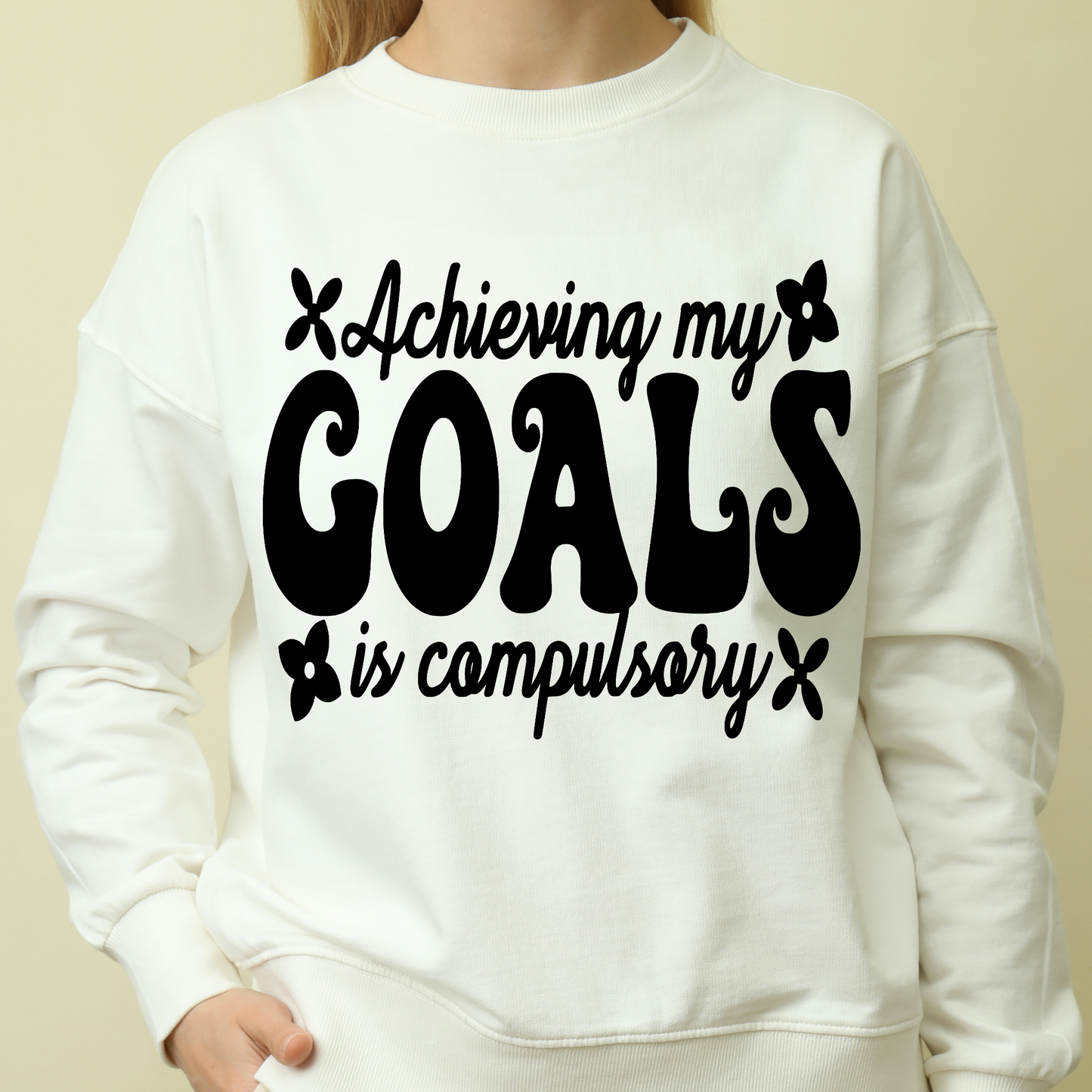 Achieving my goals is compulsory Women's funny hoodie - Premium t-shirt from Lees Krazy Teez - Just $39.95! Shop now at Lees Krazy Teez
