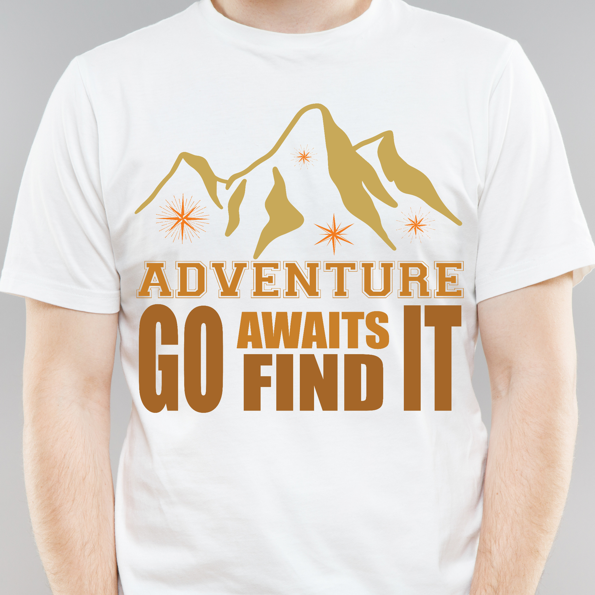 Adventures await go find it Men's trendy t shirt - Premium t-shirt from Lees Krazy Teez - Just $21.95! Shop now at Lees Krazy Teez