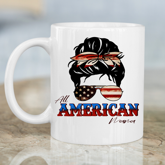 All American Nana Fourth of July Mug - Premium mugs from Lees Krazy Teez - Just $24.95! Shop now at Lees Krazy Teez