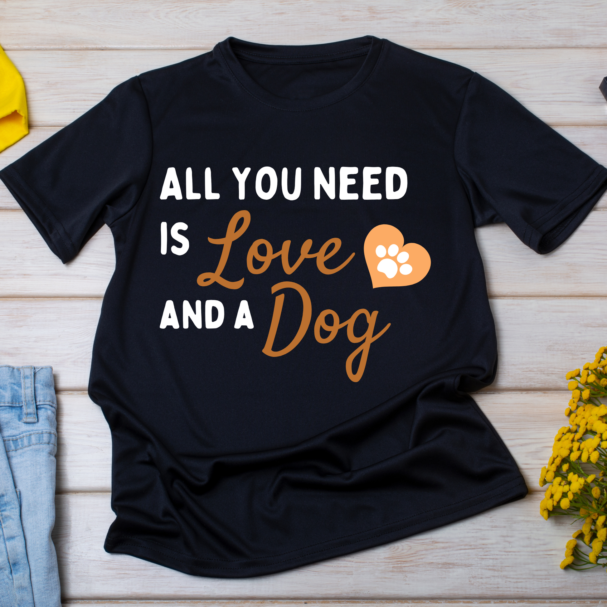 All you need is love and a dog - animal womens t-shirt - Premium t-shirt from Lees Krazy Teez - Just $19.95! Shop now at Lees Krazy Teez