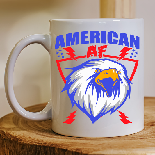 America AF Patriot Fourth of July Mug - Premium mugs from Lees Krazy Teez - Just $24.95! Shop now at Lees Krazy Teez