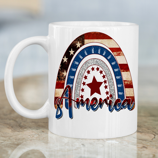American flag stars and stripes Fourth of July Mug - Premium mugs from Lees Krazy Teez - Just $24.95! Shop now at Lees Krazy Teez