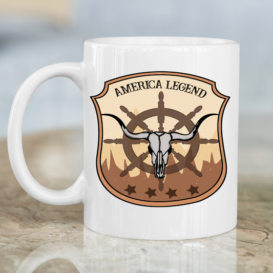 American legend vector art western Mug - Premium mugs from Lees Krazy Teez - Just $24.95! Shop now at Lees Krazy Teez