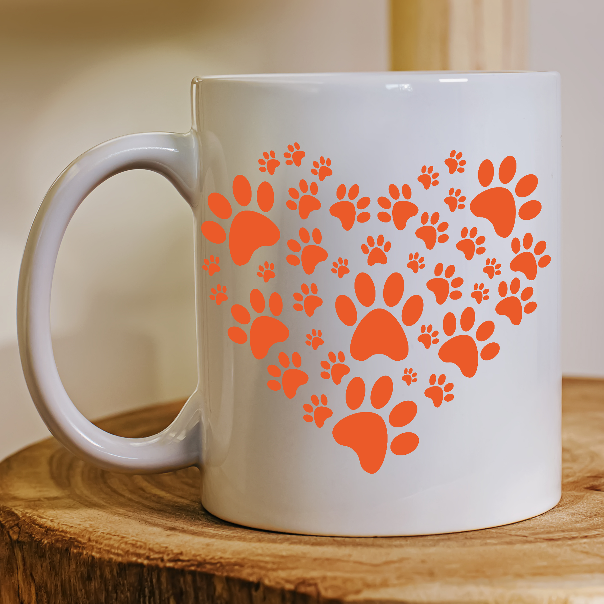 Animal Dog prints hearts Valentine Mug - Premium mugs from Lees Krazy Teez - Just $24.95! Shop now at Lees Krazy Teez