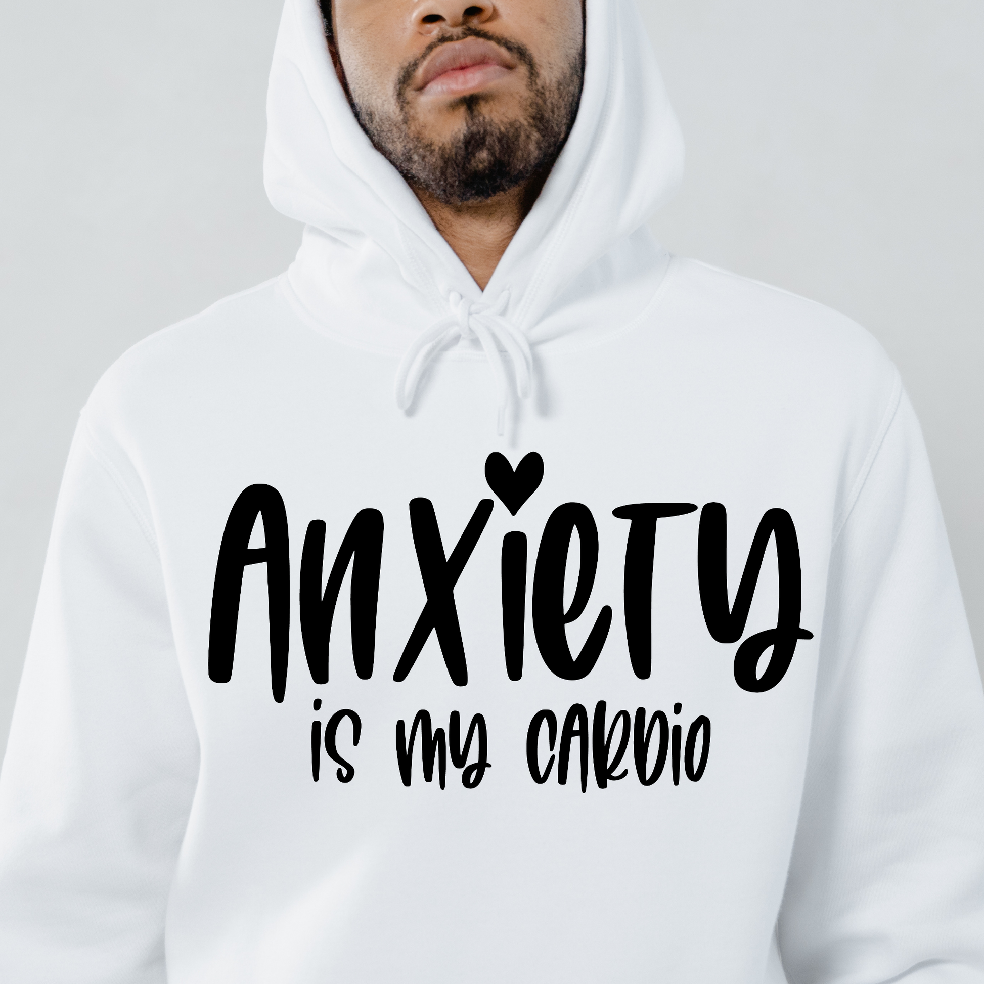 Anxiety is my cardio Men's funny hoodie - Premium t-shirt from Lees Krazy Teez - Just $39.95! Shop now at Lees Krazy Teez