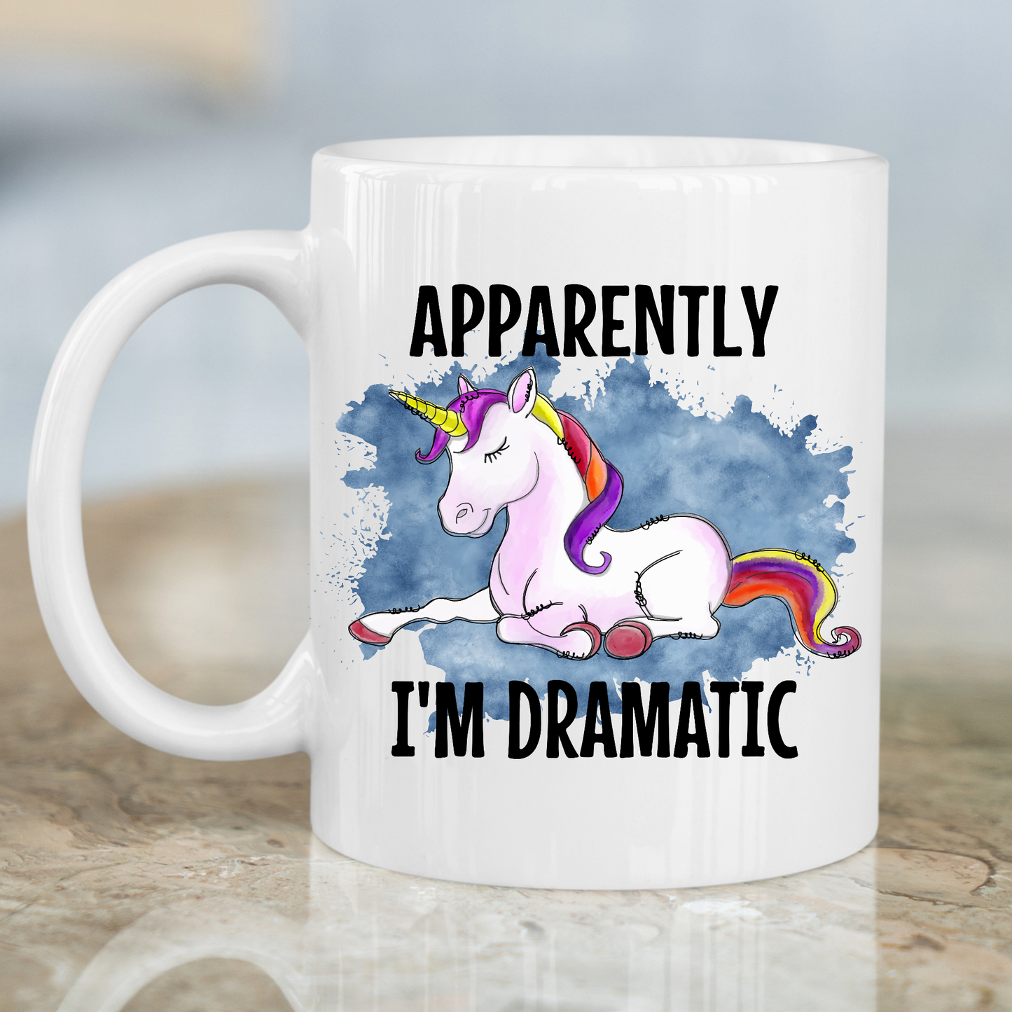 Apparently I'm dramatic unicorn Funny mug - Premium mugs from Lees Krazy Teez - Just $24.95! Shop now at Lees Krazy Teez