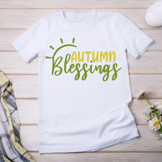 Autumn blessings fall 2023 Halloween ladies tee - Women's t-shirt - Premium t-shirt from Lees Krazy Teez - Just $21.95! Shop now at Lees Krazy Teez