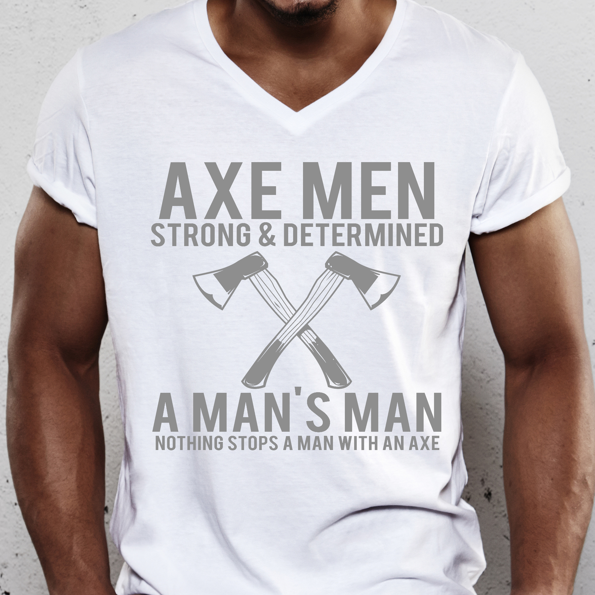 Axe men strong and determined Men's t-shirt - Premium t-shirt from Lees Krazy Teez - Just $19.95! Shop now at Lees Krazy Teez