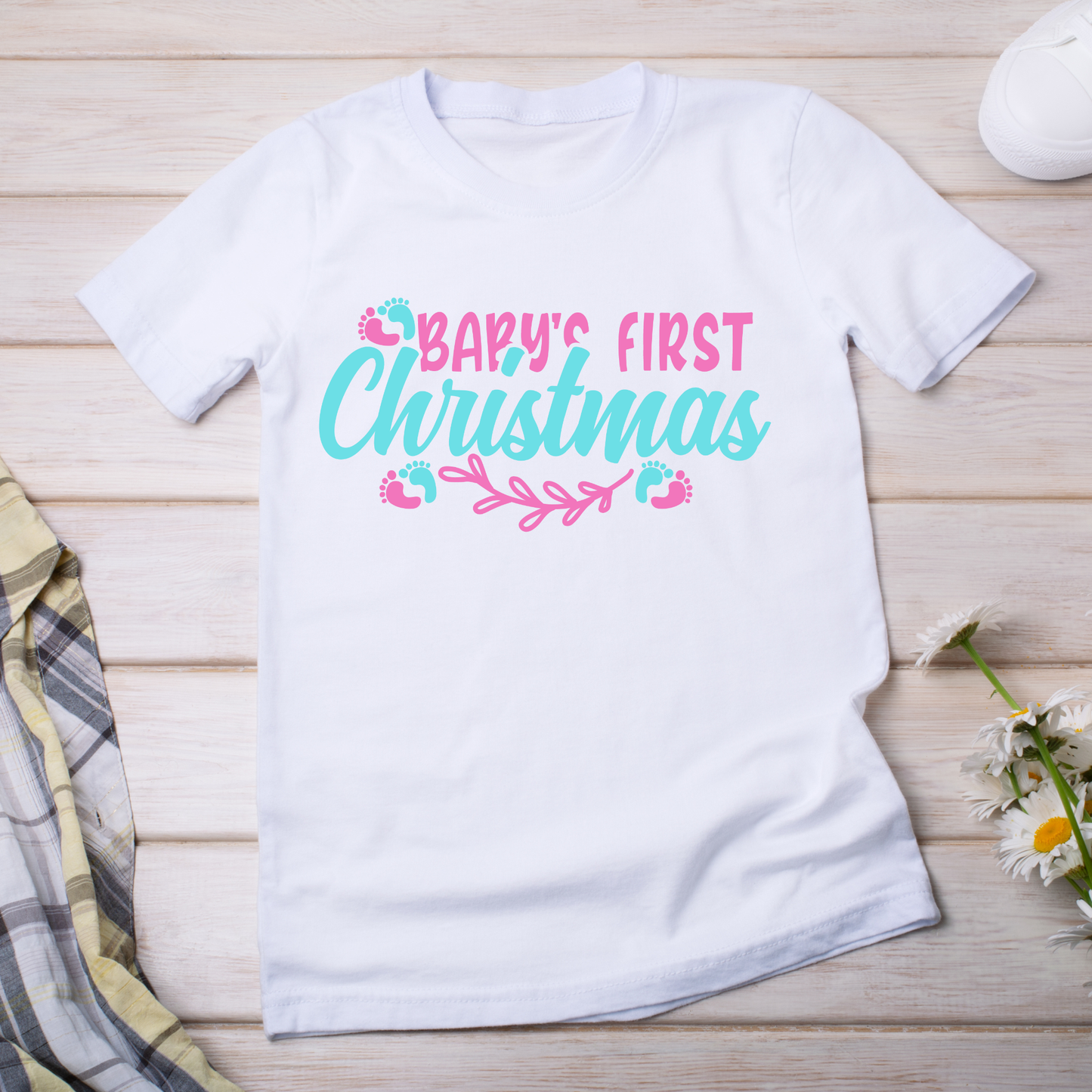 Baby's first Christmas mother Women's mommy t-shirt - Premium t-shirt from Lees Krazy Teez - Just $21.95! Shop now at Lees Krazy Teez
