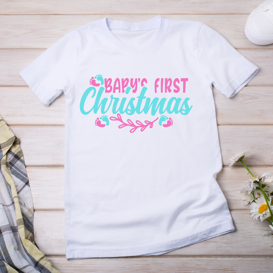 Baby's first Christmas mother Women's mommy t-shirt - Premium t-shirt from Lees Krazy Teez - Just $21.95! Shop now at Lees Krazy Teez