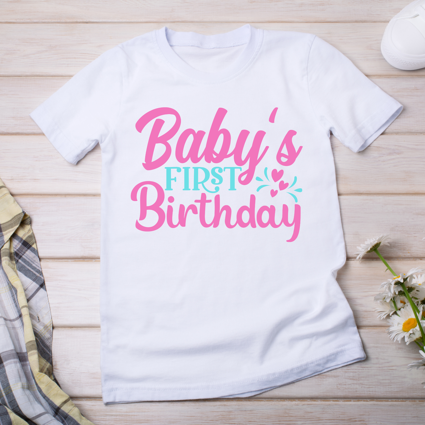 Baby's first birthday - Women's mommy awesome t-shirt - Premium t-shirt from Lees Krazy Teez - Just $21.95! Shop now at Lees Krazy Teez