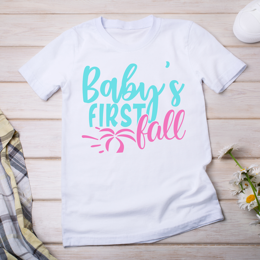 Baby's first fall Women's awesome mother t-shirt - Premium t-shirt from Lees Krazy Teez - Just $21.95! Shop now at Lees Krazy Teez