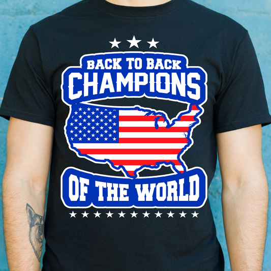 Back to back Champions Patriot 4th of july t-shirt - Premium t-shirt from Lees Krazy Teez - Just $19.95! Shop now at Lees Krazy Teez