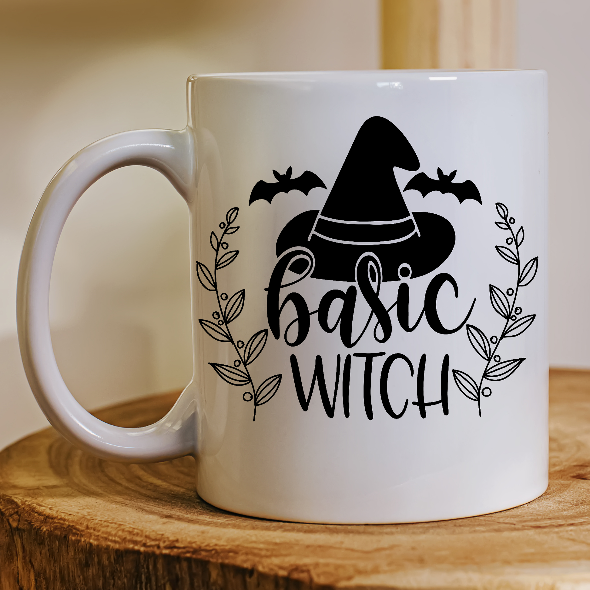 Basic witch spooky season Halloween Mug - Premium mugs from Lees Krazy Teez - Just $24.95! Shop now at Lees Krazy Teez