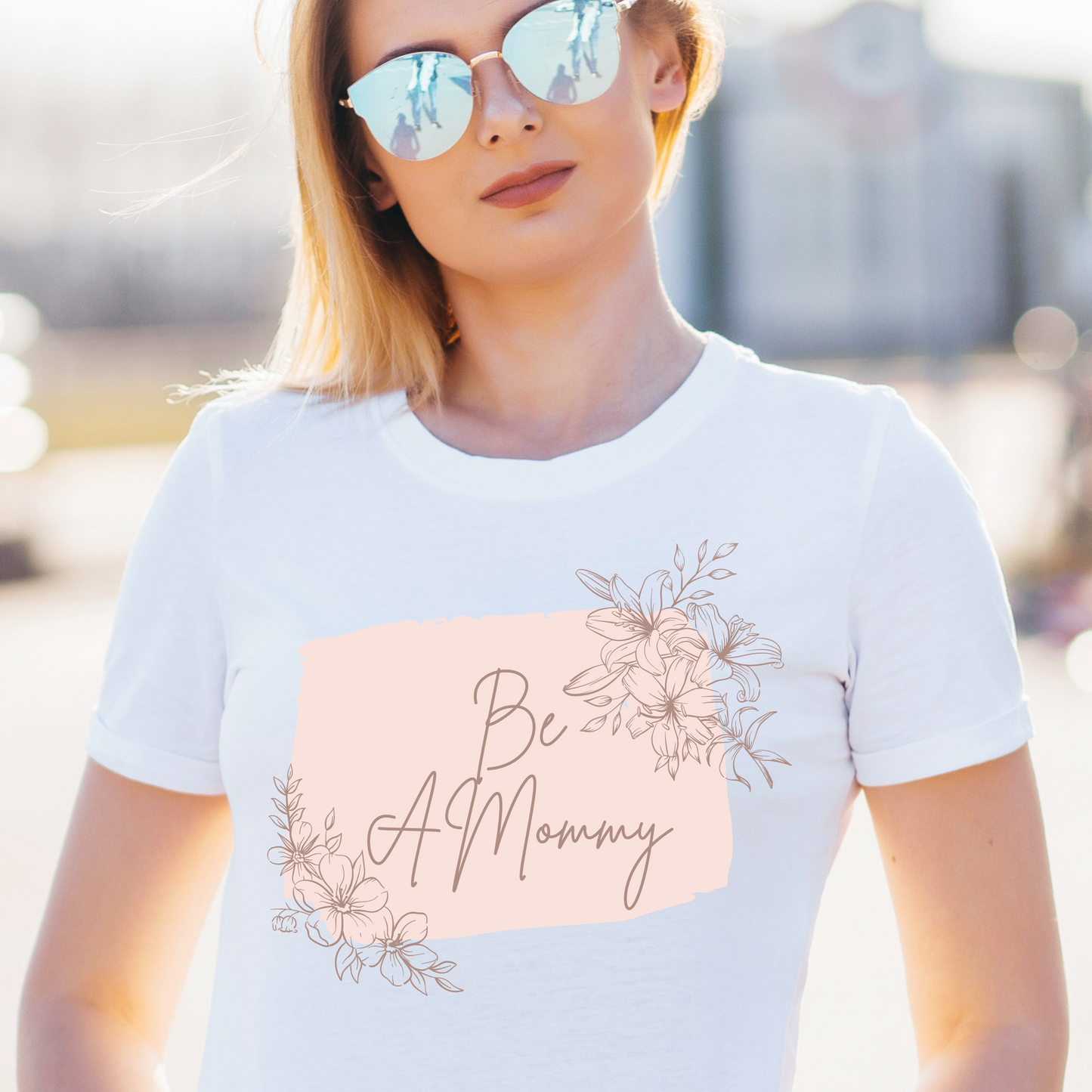 Be a mommy flower decor design - cool mom shirt - Premium t-shirt from Lees Krazy Teez - Just $19.95! Shop now at Lees Krazy Teez