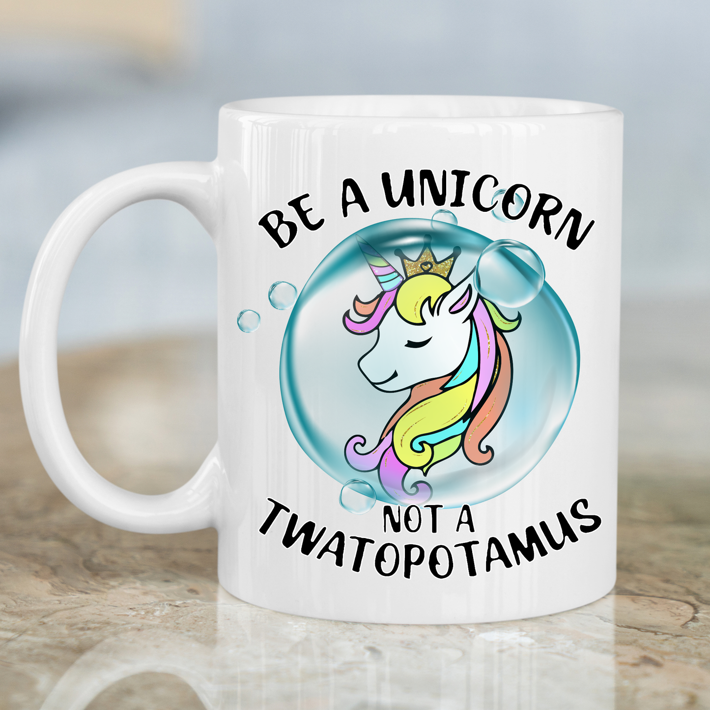 Be a unicorn not a twatopotamus Funny Mug - Premium mugs from Lees Krazy Teez - Just $24.95! Shop now at Lees Krazy Teez