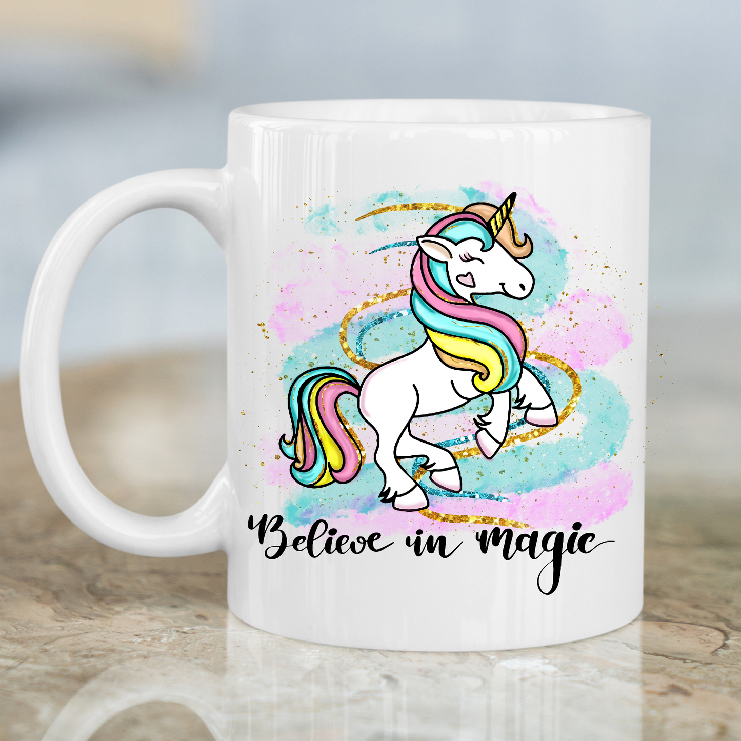 Believe in magic unicorn Funny Mug - Premium mugs from Lees Krazy Teez - Just $24.95! Shop now at Lees Krazy Teez