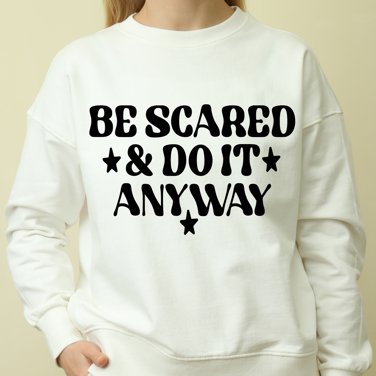 Be scared dot it anyway Women's funny hoodie - Premium t-shirt from Lees Krazy Teez - Just $39.95! Shop now at Lees Krazy Teez