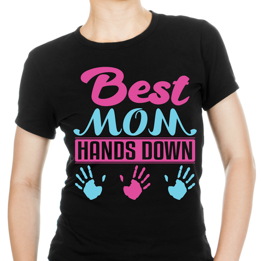 Best Mom hands down awesome Mommy t-shirt - Premium t-shirt from Lees Krazy Teez - Just $19.95! Shop now at Lees Krazy Teez