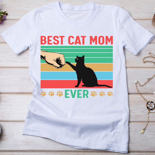 Best cat mom ever Women's cat t-shirt - Premium t-shirt from Lees Krazy Teez - Just $19.95! Shop now at Lees Krazy Teez