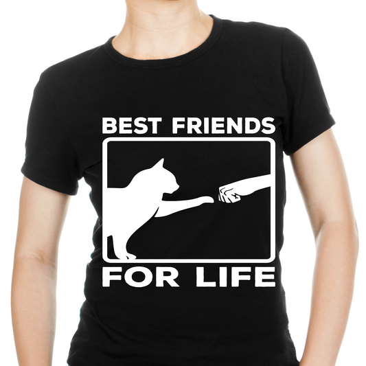 Best friends for life Women's cat t-shirt - Premium t-shirt from Lees Krazy Teez - Just $19.95! Shop now at Lees Krazy Teez