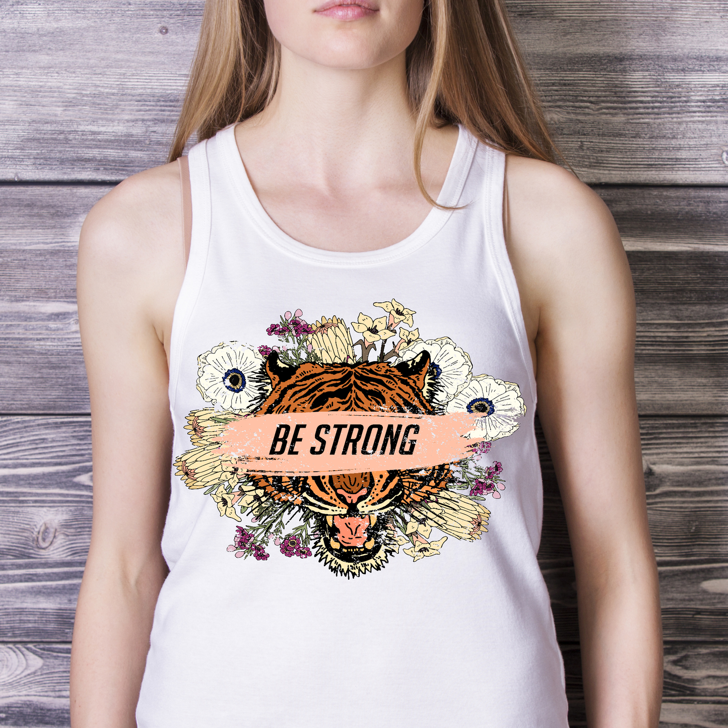 Be strong tiger vector Women's tank top - Premium t-shirt from Lees Krazy Teez - Just $19.95! Shop now at Lees Krazy Teez