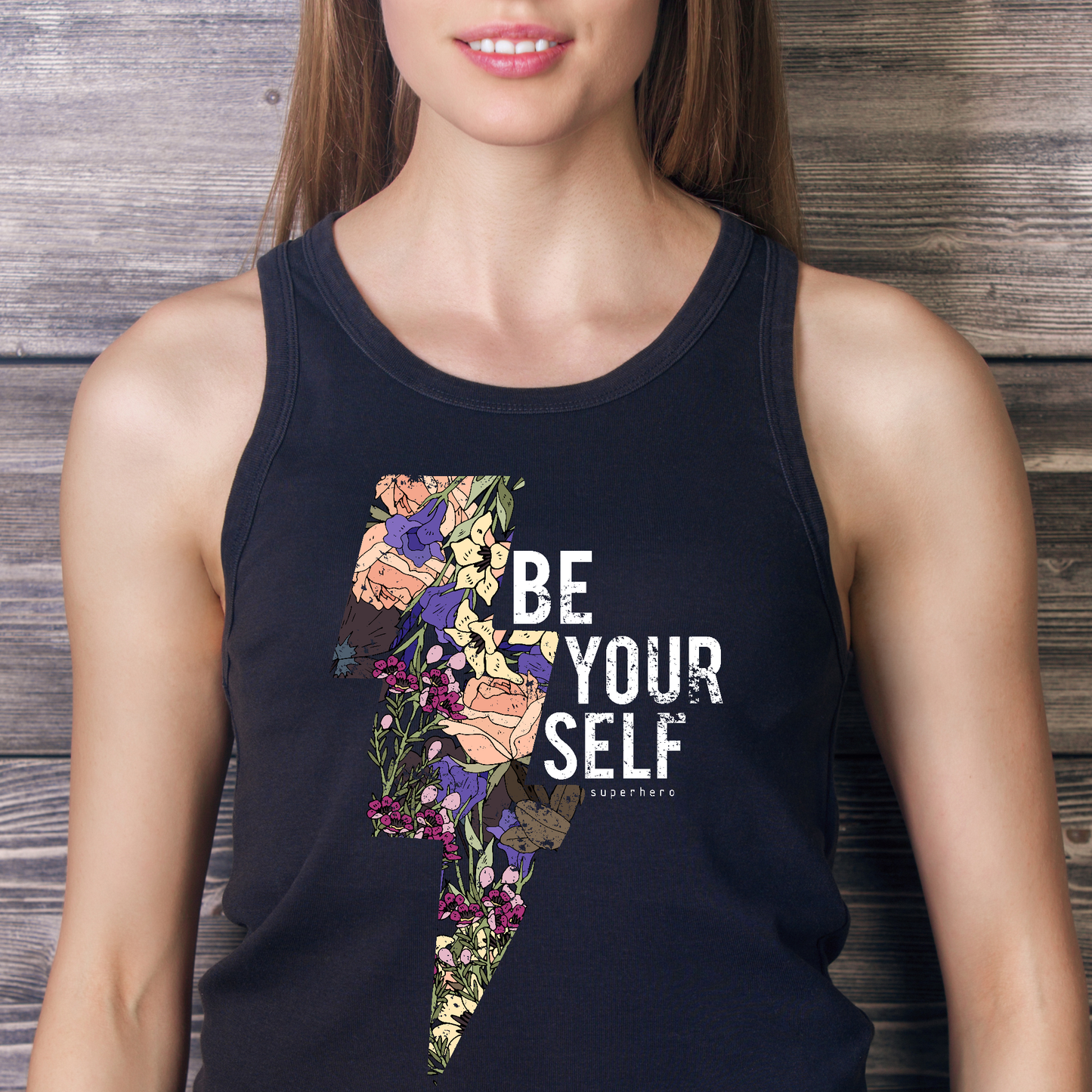 Be yourself superhero Women's tank top - Premium t-shirt from Lees Krazy Teez - Just $19.95! Shop now at Lees Krazy Teez