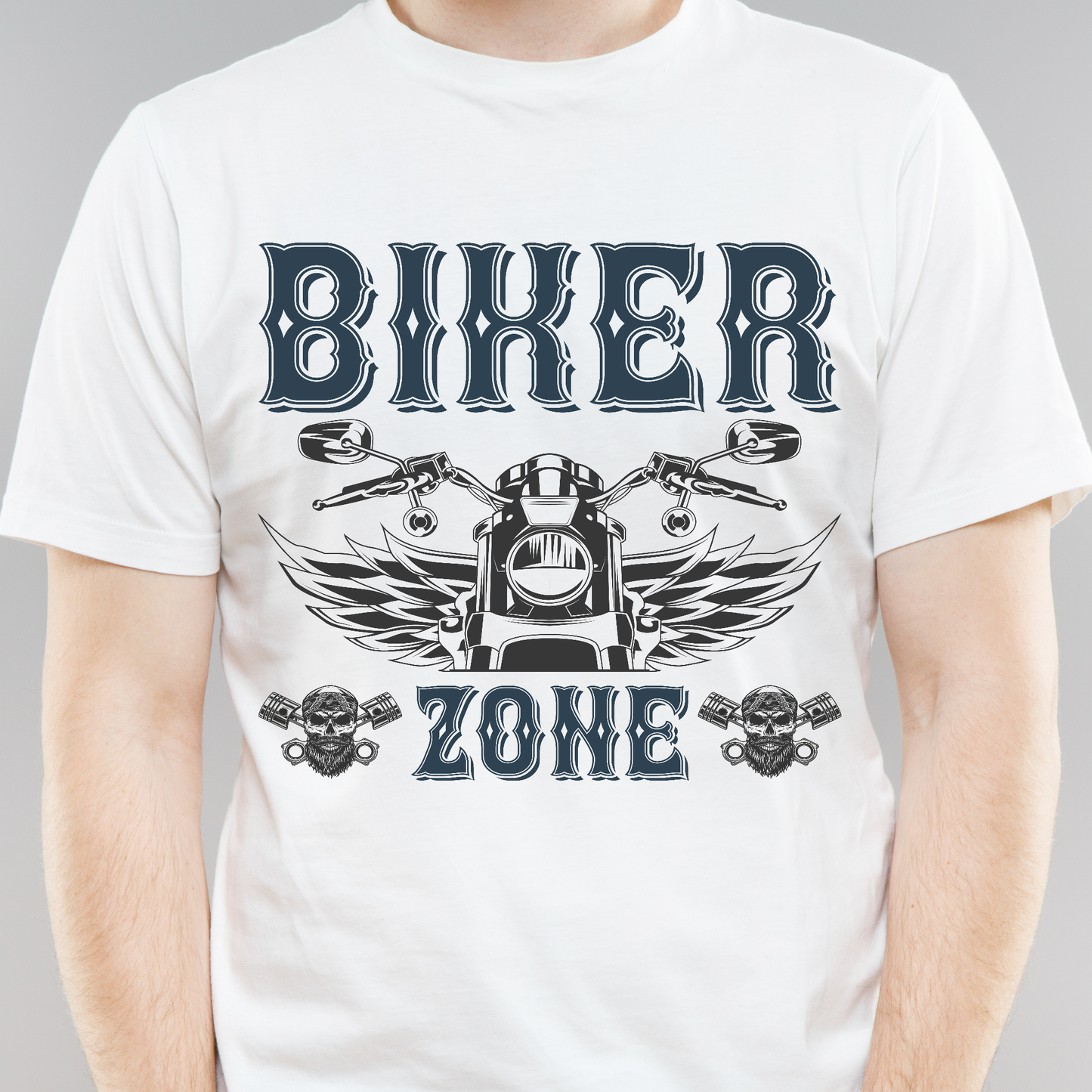 Biker zone motorcycle rider awesome men's t-shirt - Premium t-shirt from Lees Krazy Teez - Just $19.95! Shop now at Lees Krazy Teez