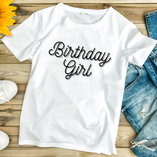 Birthday Girl typography Women's birthday t-shirt - Premium t-shirt from Lees Krazy Teez - Just $19.95! Shop now at Lees Krazy Teez