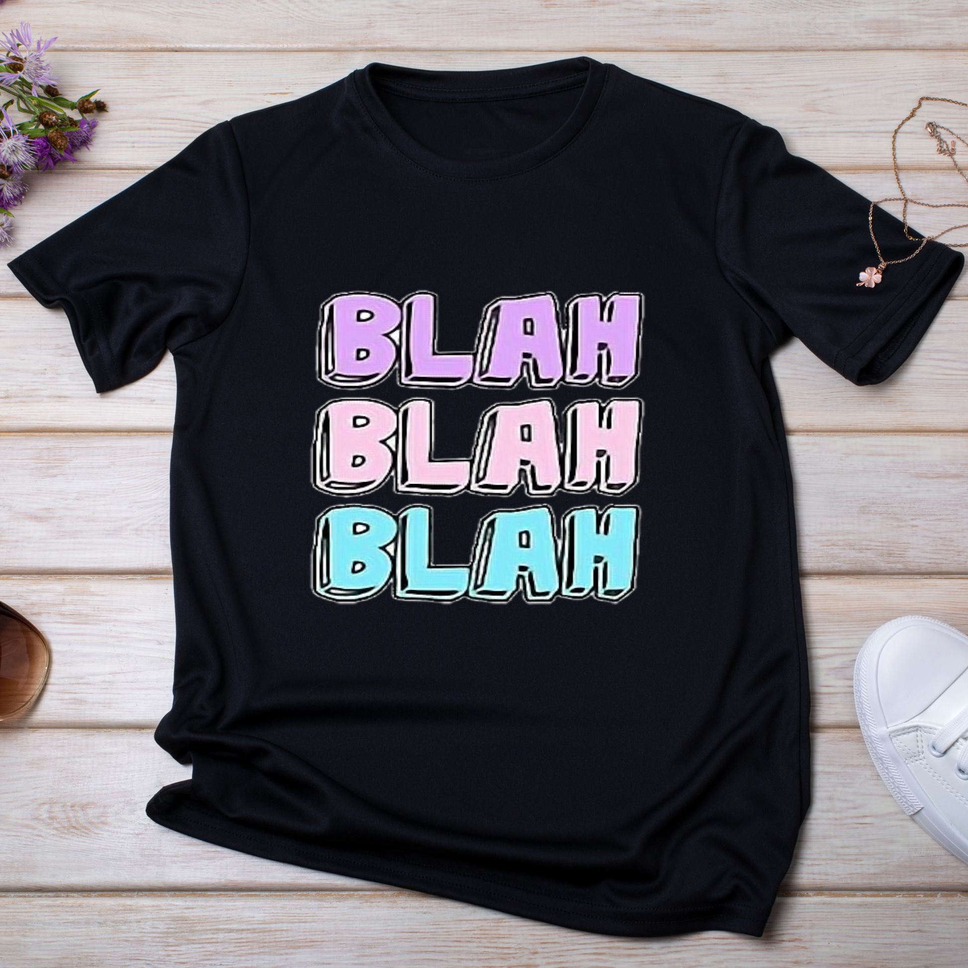 Blah blah blah Women's awesome t-shirt - Premium t-shirt from Lees Krazy Teez - Just $19.95! Shop now at Lees Krazy Teez