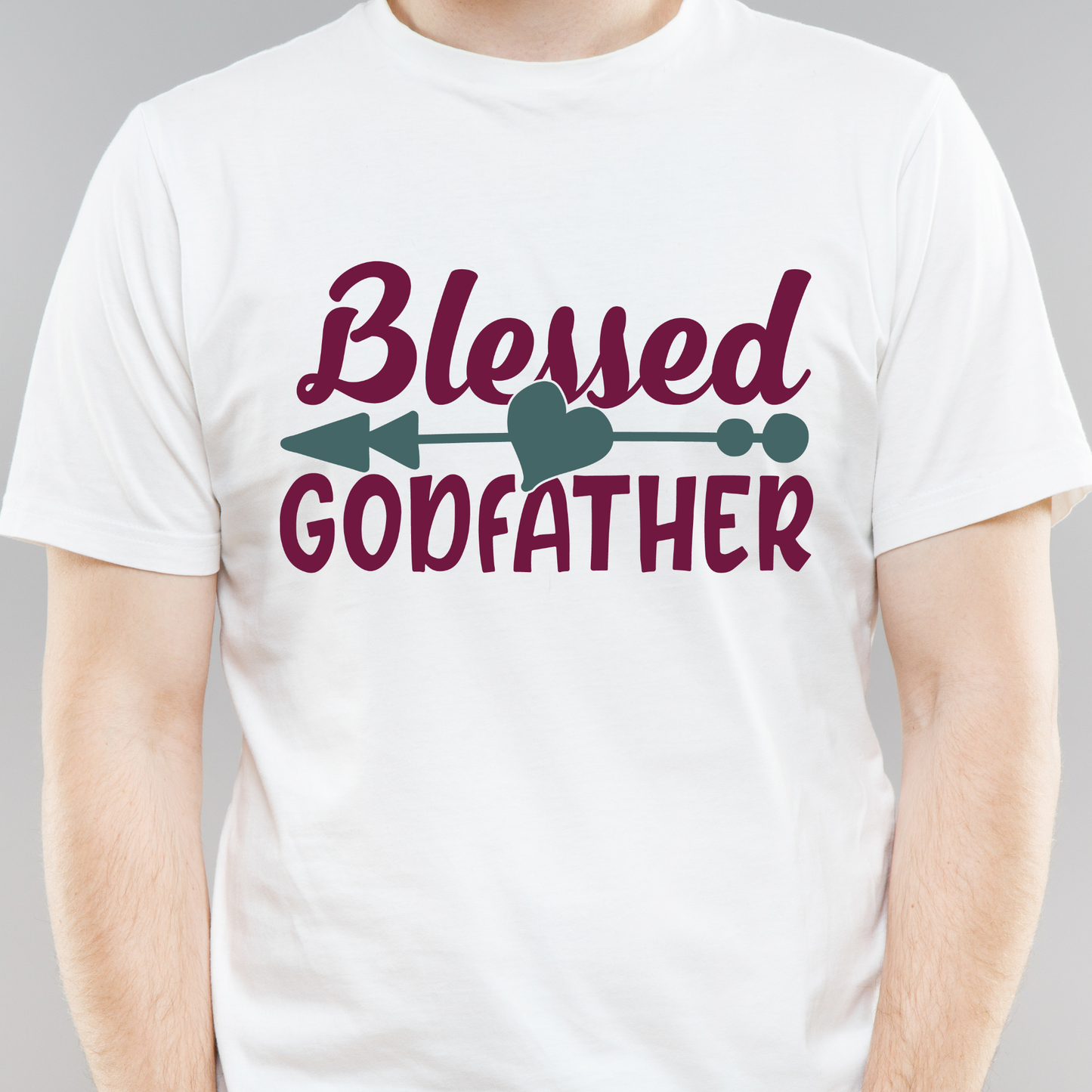 Blessed Godfather awesome typography christian Men's t-shirt - Premium t-shirt from Lees Krazy Teez - Just $21.95! Shop now at Lees Krazy Teez